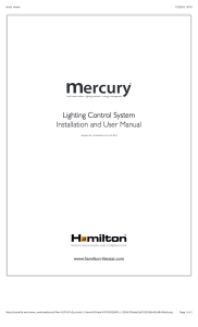 Mercury Lighting Control Manual