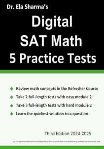 BEST BOOK Digital SAT Math 5 Practice Tests  Refresher Course