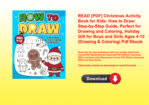 READ [PDF] Christmas Activity Book for Kids How to Draw Step-by-Step Guide  Perfect for Drawing and 