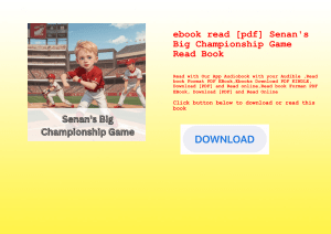 ebook read [pdf] Senan's Big Championship Game Read Book