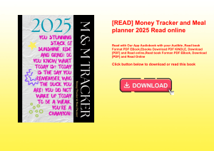 [READ] Money Tracker and Meal planner 2025 Read online