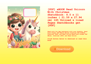 [PDF] eBOOK Read Unicorn With Christmas Sketchbook 8.5 x 11 inches ( 21.59 x 27.94 cm) 165 Unlined &