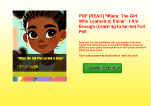 PDF [READ] Miera The Girl Who Learned to Shine I Am Enough (Learning to be me) Full Pdf