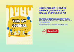 [ebook] read pdf Honeybee notebook journal for kids 121page 6x9inch Full Pdf