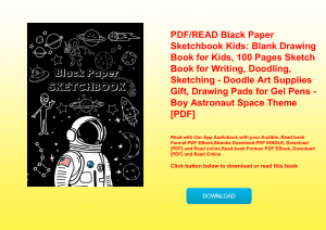 PDFREAD Black Paper Sketchbook Kids Blank Drawing Book for Kids  100 Pages Sketch Book for Writing  