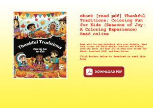 ebook [read pdf] Thankful Traditions Coloring Fun for Kids (Seasons of Joy A Coloring Experience) Re