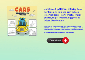 ebook read [pdf] Cars coloring book for kids 2-4 Fun and easy vehicle coloring pages - cars  trucks 