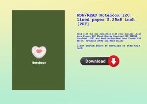 PDFREAD Notebook 120 lined paper 5.25x8 inch [PDF] 