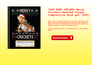 [PDF READ ONLINE] Merry Crickets Bearded Dragon Composition Book get [PDF]