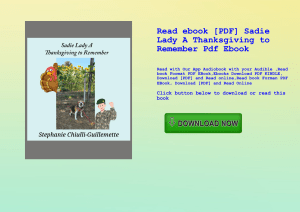 Read ebook [PDF] Sadie Lady A Thanksgiving to Remember Pdf Ebook