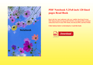 PDF Notebook 5.25x8 inch 120 lined pages Read Book