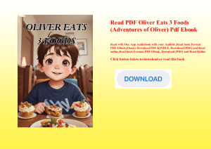 Read PDF Oliver Eats 3 Foods (Adventures of Oliver) Pdf Ebook