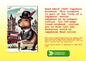 Read eBook [PDF] Capybara Notebook This notebook is part of the Life of a Capybara series. Capybara 