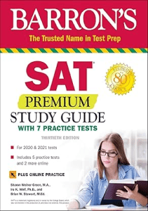 AMAZING BOOK SAT Premium Study Guide with 7 Practice Tests Barron s Test Prep 