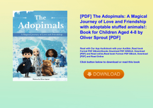 [PDF] The Adopimals A Magical Journey of Love and Friendship with adoptable stuffed animals! Book fo