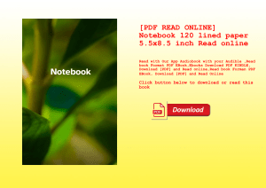 [PDF READ ONLINE] Notebook 120 lined paper 5.5x8.5 inch Read online