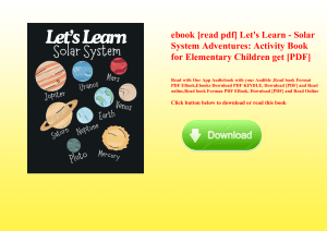 ebook [read pdf] Let's Learn - Solar System Adventures Activity Book for Elementary Children get [PD