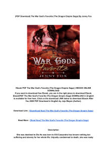 [Epub]PDF] Download The War God's Favorite (The Dragon Empire Saga) BY: Jenny Fox