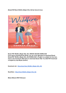 [Epub]PDF] Download Wildfire (Maple Hills, #2) BY: Hannah  Grace