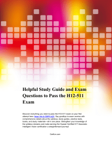 Helpful Study Guide and Exam Questions to Pass the H12-511 Exam