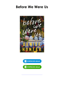 Read (pdf) Book Before We Were Us By Denise Hunter