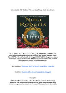 [Epub]PDF] Download The Mirror (The Lost Bride Trilogy, #2) BY: Nora Roberts