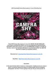 [Epub]PDF] Download Camera Shy (Lessons in Love, #1) BY: Kay Cove