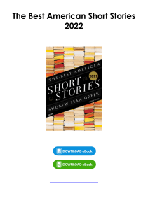 Read (pdf) Book The Best American Short Stories 2022 By Andrew Sean Greer