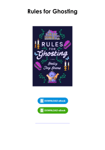 (Read) Rules for Ghosting By Shelly Jay  Shore