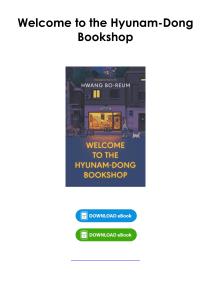 Download (pdf) Book Welcome to the Hyunam-Dong Bookshop By Hwang Bo-Reum