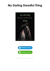 Download (pdf) Book My Darling Dreadful Thing By Johanna van Veen