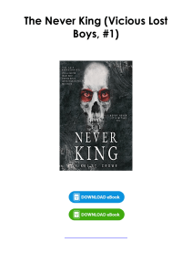 (Read) The Never King (Vicious Lost Boys, #1) By Nikki St. Crowe