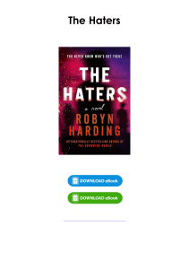 Read (pdf) Book The Haters By Robyn Harding