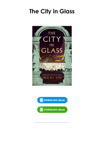 (Download) The City in Glass By Nghi Vo