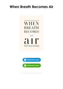 (Read) When Breath Becomes Air By Paul Kalanithi