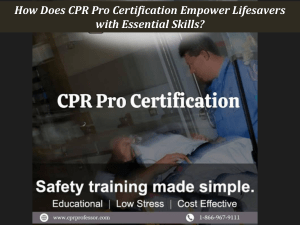 How Does CPR Pro Certification Empower Lifesavers with Essential Skills?