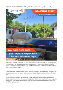 DISKON!  WA 0812-9627-2689 Jual Tangki Air Penguin Kirim Ciburayut Kabupaten Bogor