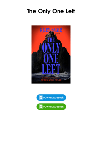 Download (pdf) Book The Only One Left By Riley Sager