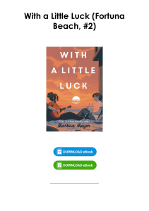 (Read) With a Little Luck (Fortuna Beach, #2) By Marissa Meyer