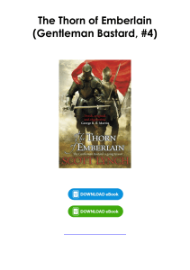 (Download) The Thorn of Emberlain (Gentleman Bastard, #4) By Scott Lynch