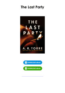 (Download) The Last Party By A.R. Torre