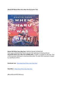 [Epub]PDF] Download When Haru Was Here BY: Dustin Thao