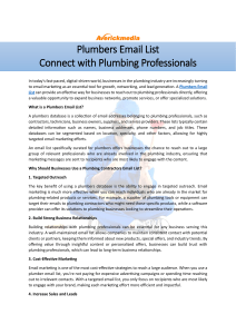 Plumbers Email List – Connect with Plumbing Professionals