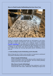 How to Find Granite Refinishing Services Near You