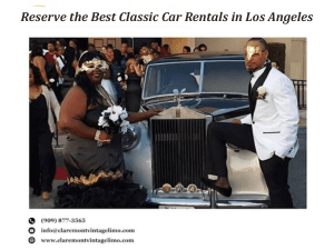 Reserve the Best Classic Car Rentals in Los Angeles