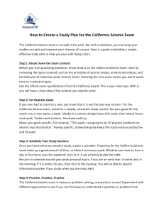 How to Create a Study Plan for the California Seismic Exam