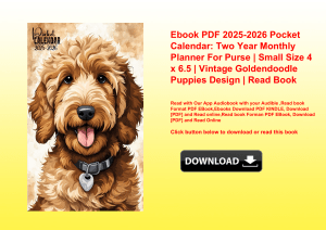 Ebook PDF  2025-2026 Pocket Calendar Two Year Monthly Planner For Purse  Small Size 4 x 6.5  Vintage