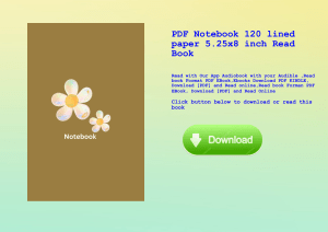 PDF Notebook 120 lined paper 5.25x8 inch Read Book