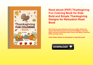 Read ebook [PDF] Thanksgiving Fun Coloring Book for Kids Bold and Simple Thanksgiving Designs for Re