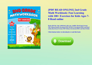 [PDF READ ONLINE] 2nd Grade Math Workbook Fun Learning with 100+ Exercises for Kids Ages 7-8 Read on